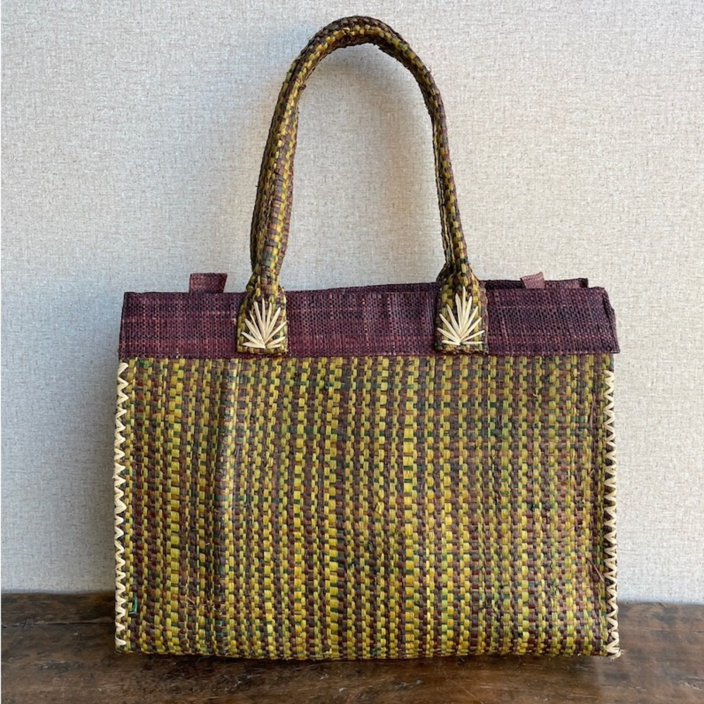 One of a kind Handmade woven summer tote